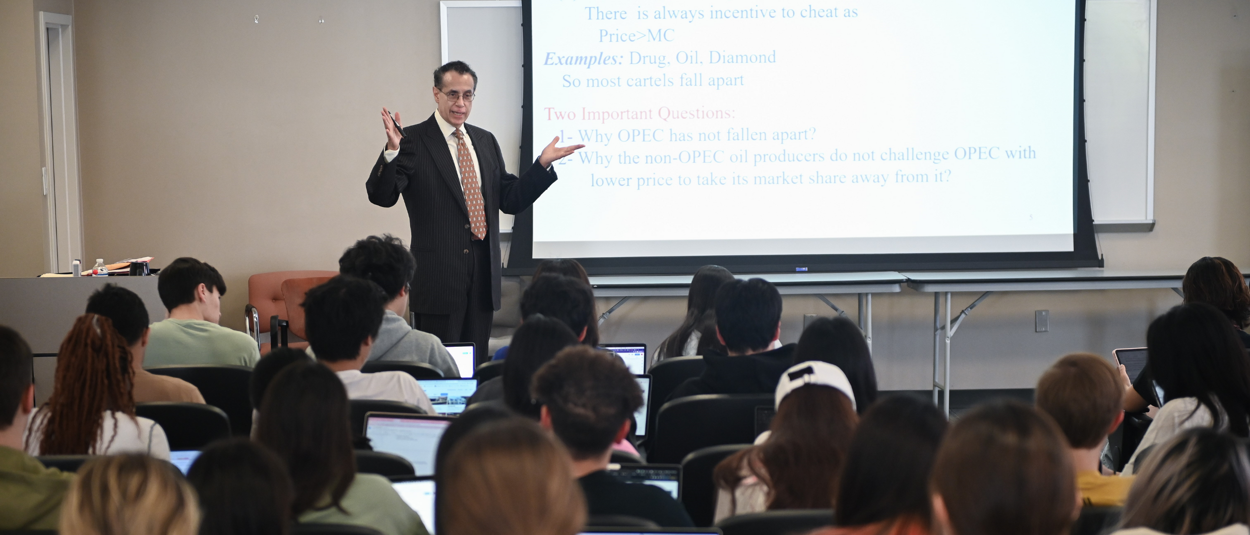 Faculty Hashem Dezhbakhsh presenting