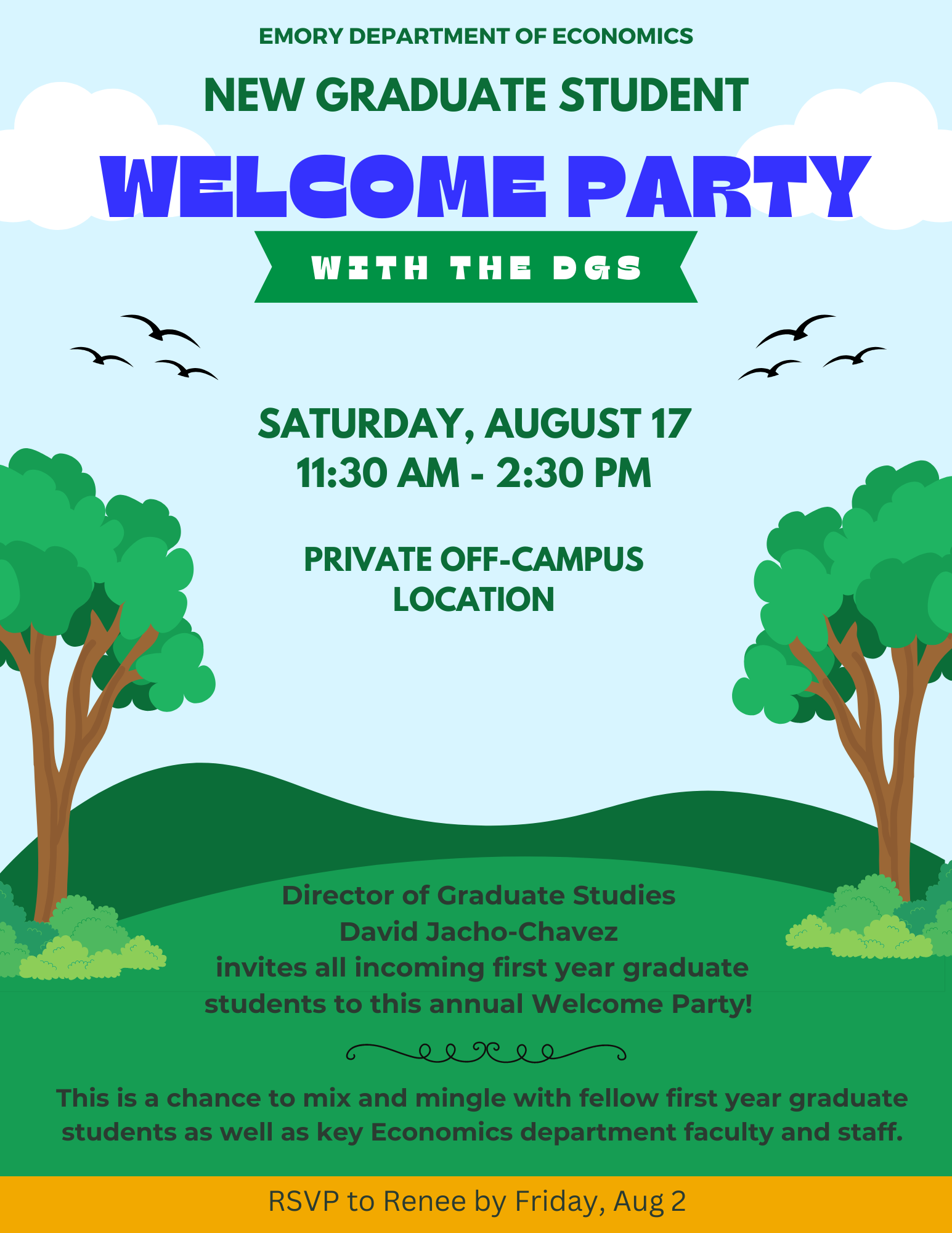 New Graduate Student Welcome Party