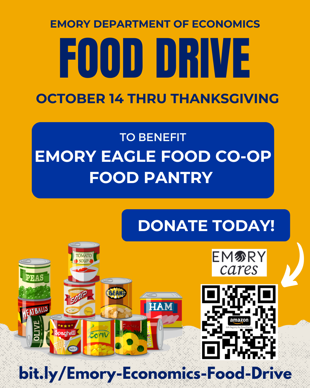 Food Drive to support Emory Eagle Food Co-op Food Pantry