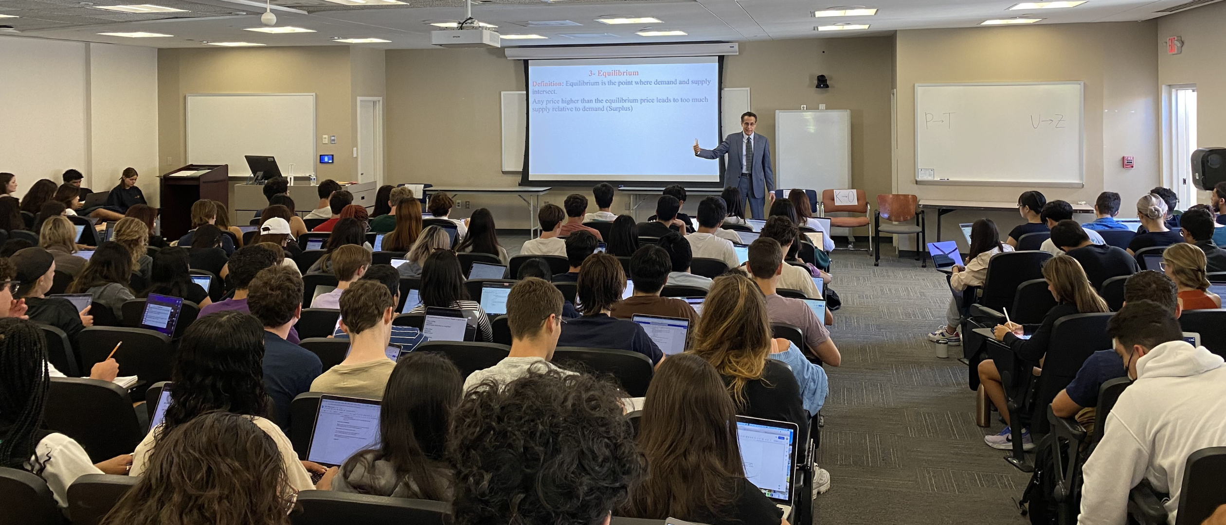 Prof. Hashem Dezhbakhsh Econ 101 class