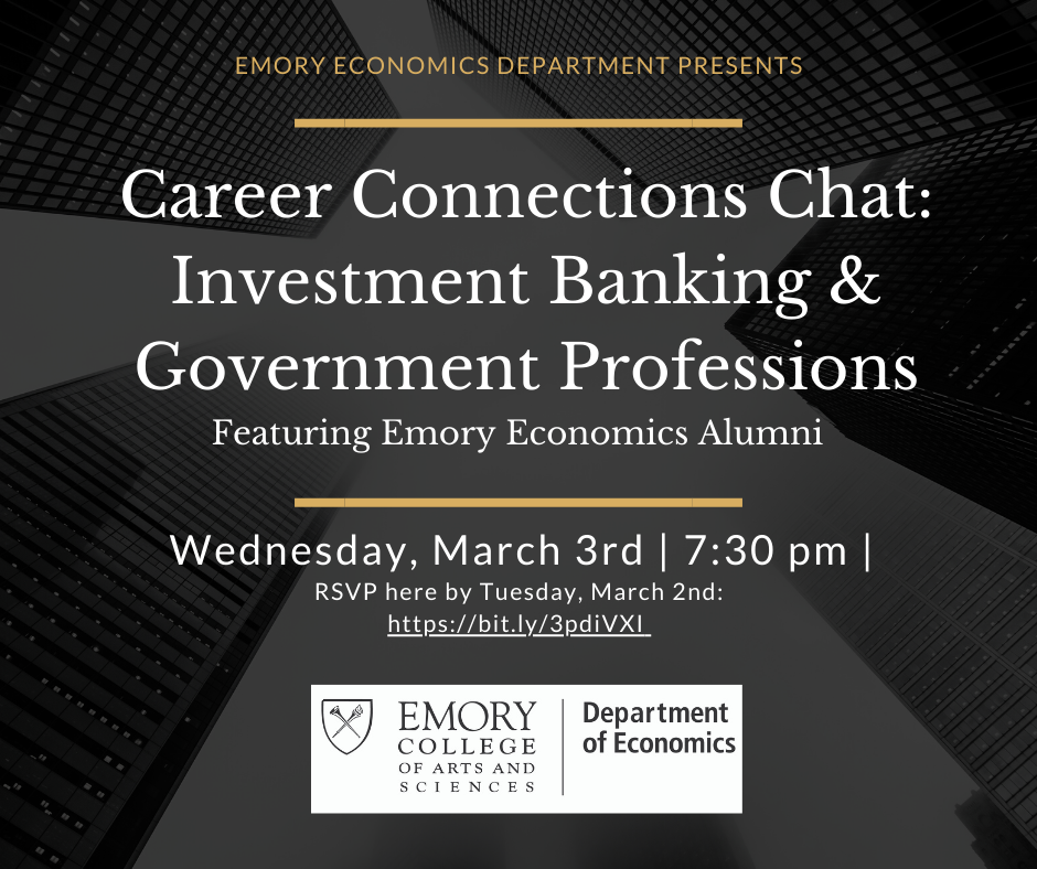 Career Connections Chat: Investment Banking and Government Professions 